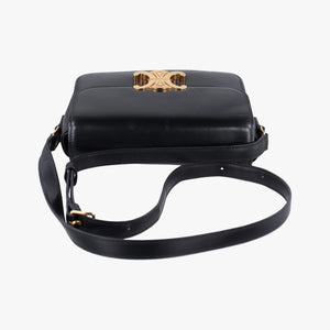 Pre-owned Celine Triomphe Black Leather shoulderbag | stylenewstar