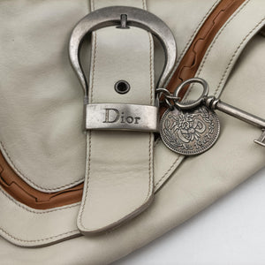 Secondhand Christian Dior Gaucho White Leather handbag | stylenewstar