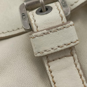 Secondhand Christian Dior Gaucho White Leather handbag | stylenewstar