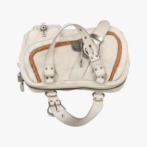 Secondhand Christian Dior Gaucho White Leather handbag | stylenewstar