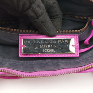 Pre-owned Balenciaga Giant City Purple lambskin shoulderbag | stylenewstar