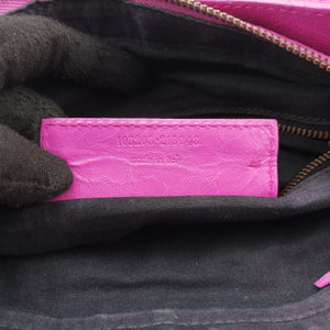 Pre-owned Balenciaga Giant City Purple lambskin shoulderbag | stylenewstar