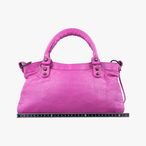 Pre-owned Balenciaga Giant City Purple lambskin shoulderbag | stylenewstar