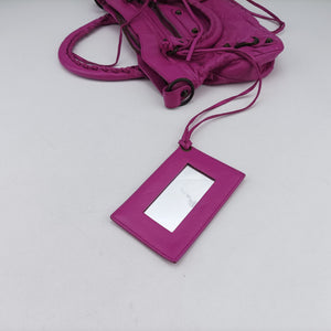 Pre-owned Balenciaga Giant City Purple lambskin shoulderbag | stylenewstar