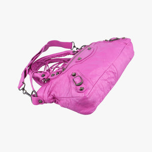 Pre-owned Balenciaga Giant City Purple lambskin shoulderbag | stylenewstar