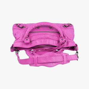 Pre-owned Balenciaga Giant City Purple lambskin shoulderbag | stylenewstar
