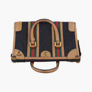Secondhand Gucci Ophidia Black×Brown canvas×leather 715772 shoulderbag | stylenewstar