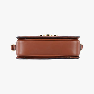 Pre-owned Celine Teen Triomphe White×brown PVC coated canvas shoulderbag | stylenewstar