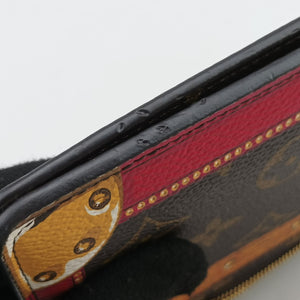 Pre-owned Louis Vuitton Pochette Weekend brown×Fuchsia Pink Monogram Canvas M62456 shoulderbag | stylenewstar