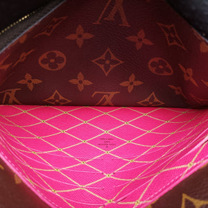 Pre-owned Louis Vuitton Pochette Weekend brown×Fuchsia Pink Monogram Canvas M62456 shoulderbag | stylenewstar