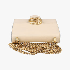 Pre-owned Gucci GG Marmont White Leather 779790 shoulderbag | stylenewstar