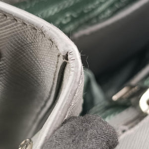 Secondhand Prada Galleria Grey SAFFIANO Leather B2274C shoulderbag | stylenewstar