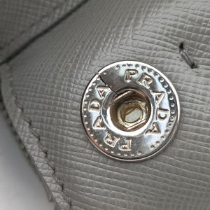 Secondhand Prada Galleria Grey SAFFIANO Leather B2274C shoulderbag | stylenewstar