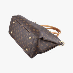Secondhand Louis Vuitton PALLAS brown×Bordeaux Monogram Canvas×calf leather M40906 shoulderbag | stylenewstar