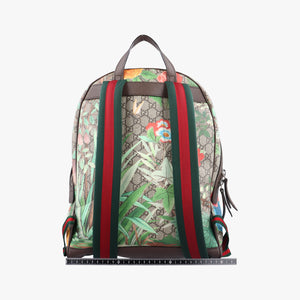 Pre-owned Gucci GG Supreme Bengal Brown×Multicolour PVC coated canvas×Leather 428027 backpack/rucksack | stylenewstar