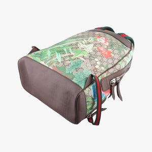 Pre-owned Gucci GG Supreme Bengal Brown×Multicolour PVC coated canvas×Leather 428027 backpack/rucksack | stylenewstar