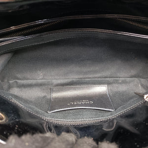 Vintage Chanel Mademoiselle Bowling Black Patent leather A50558 shoulderbag | stylenewstar