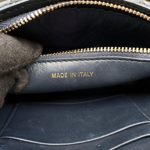 Pre-owned Christian Dior Saddle Navy Jacquard x Leather bum bag/waist bag | stylenewstar
