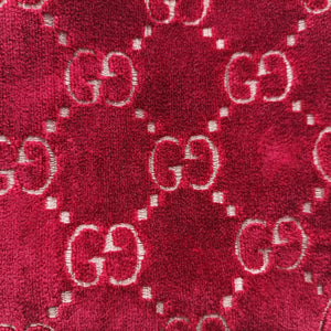 Pre-owned Gucci GG Velvet Web Red Velour×leather 574960 shoulderbag | stylenewstar