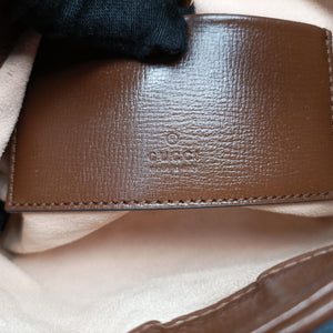 Secondhand Gucci Jackie 1961 GG Supreme Brown PVC coated canvas×Leather 637092 handbag | stylenewstar