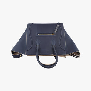 Pre-owned Celine Luggage Square Phantom Navy Leather handbag | stylenewstar