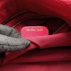 Pre-owned Christian Dior Cannage Bee Red Leather handbag | stylenewstar