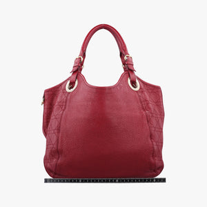 Pre-owned Christian Dior Cannage Bee Red Leather handbag | stylenewstar