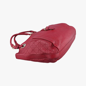 Pre-owned Christian Dior Cannage Bee Red Leather handbag | stylenewstar