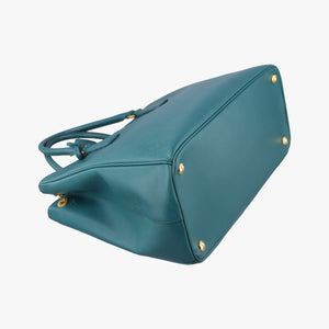 Vintage Prada Galleria BlueGreen SAFFIANO Leather BN1786 handbag | stylenewstar