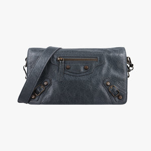 Pre-owned Balenciaga Classic The Toolkit Grey Green Lambskin 327101 shoulderbag | stylenewstar