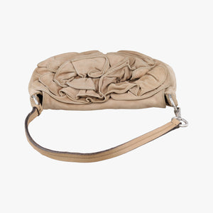 Pre-owned Yves Saint Laurent Mombasa Camel Suede 112930 shoulderbag | stylenewstar