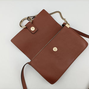 Pre-owned Chloe FAYE Brown Suede × leather shoulderbag | stylenewstar