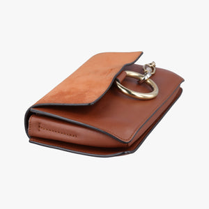 Pre-owned Chloe FAYE Brown Suede × leather shoulderbag | stylenewstar