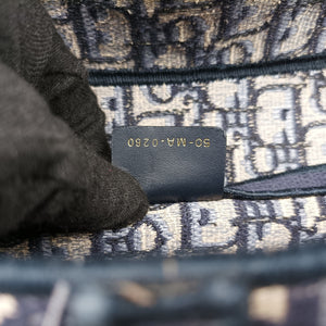 Secondhand Christian Dior Saddle Navy Jacquard shoulderbag | stylenewstar