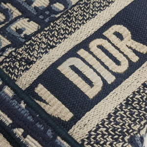 Secondhand Christian Dior Saddle Navy Jacquard shoulderbag | stylenewstar