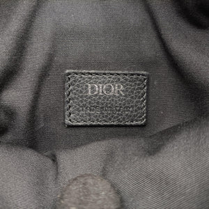 Pre-owned Christian Dior saddle Navy Jacquard×Leather crossbodybag | stylenewstar