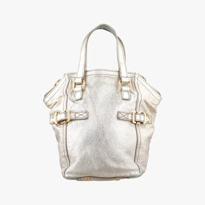 Pre-owned Yves Saint Laurent Downtown Tote Golden Leather 213729 handbag | stylenewstar