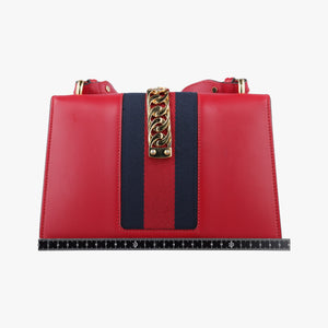 Pre-owned Gucci Sylvie Red Leather 421882 shoulderbag | stylenewstar
