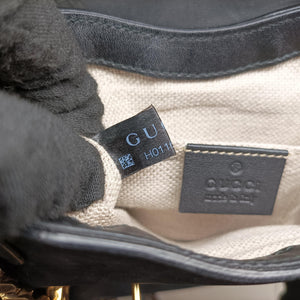 Secondhand Gucci Nubuck Tigrette Chain Black Suede 290684 shoulderbag | stylenewstar
