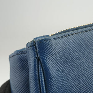 Vintage Prada Galleria Blue SAFFIANO Leather BN2274 handbag | stylenewstar