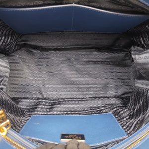 Vintage Prada Galleria Blue SAFFIANO Leather BN2274 handbag | stylenewstar