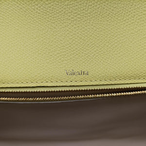 Pre-owned Valextra Iside Yellow×Green×Pink Leather shoulderbag | stylenewstar