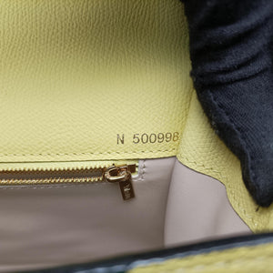 Pre-owned Valextra Iside Yellow×Green×Pink Leather shoulderbag | stylenewstar
