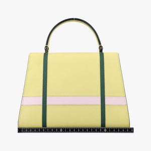 Pre-owned Valextra Iside Yellow×Green×Pink Leather shoulderbag | stylenewstar