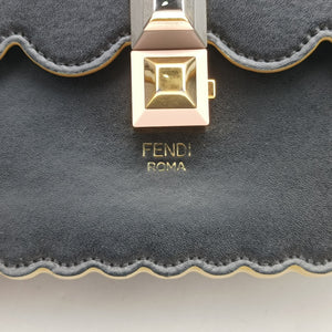 Pre-owned Fendi KAN I Black Leather 8BT283 shoulderbag | stylenewstar