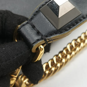 Pre-owned Fendi KAN I Black Leather 8BT283 shoulderbag | stylenewstar