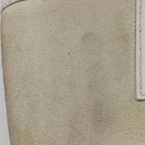 Pre-owned Miu Miu Ivy White x Beige suede x Leather handbag | stylenewstar