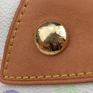 Pre-owned Louis Vuitton URSULA white Monogram Multicolor M40123 handbag | stylenewstar