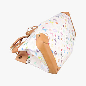 Pre-owned Louis Vuitton URSULA white Monogram Multicolor M40123 handbag | stylenewstar