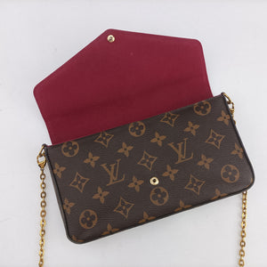Pre-owned Louis Vuitton Pochette Felicie Brown Monogram Canvas M61276 shoulderbag | stylenewstar